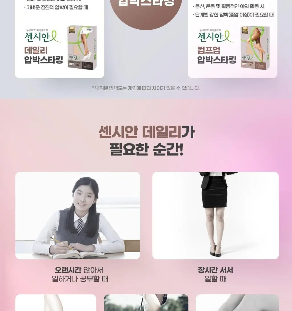 [의료기기] 센시안 압박스타킹 2종 택1(데일리) 상세페이지 4